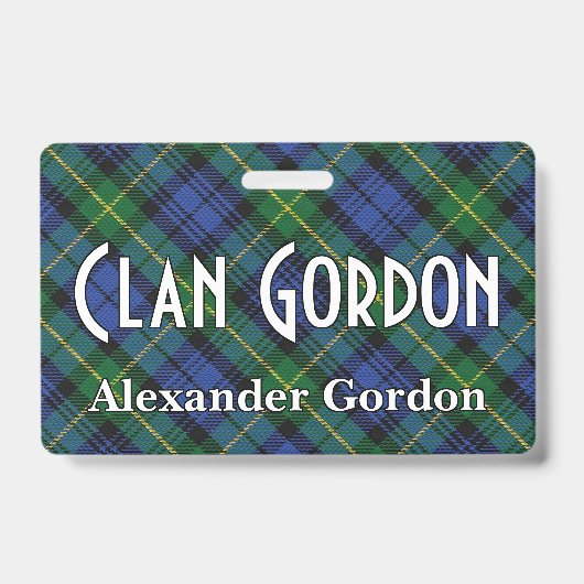 Snappy Clan Gordon Tartan Badge (Voorzijde)
