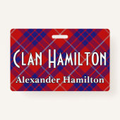 Snappy Clan Hamilton Tartan Badge (Voorkant)