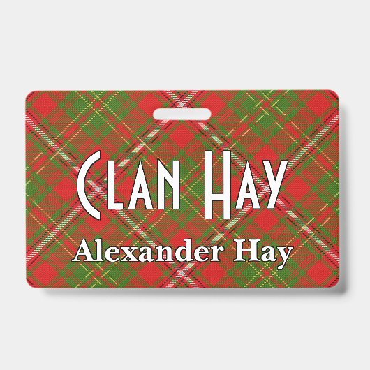 Snappy Clan Hay Tartan Badge (Voorkant)