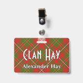 Snappy Clan Hay Tartan Badge (Voorkant met clip)
