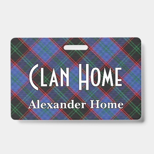 Snappy Clan Home Hume Tartan Badge (Voorzijde)