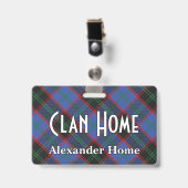 Snappy Clan Home Hume Tartan Badge (Voorzijde met clip)