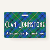 Snappy Clan Johnstone Tartan Badge (Voorkant)