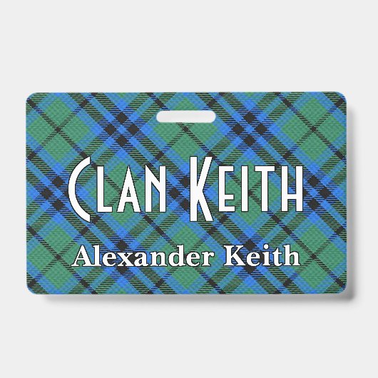 Snappy Clan Keith Tartan Badge (Voorzijde)