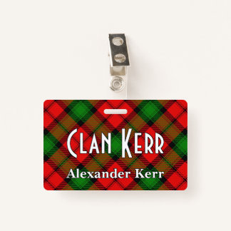 Snappy Clan Kerr Tartan Badge