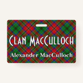 Snappy Clan MacCulloch Tartan Badge (Voorkant)