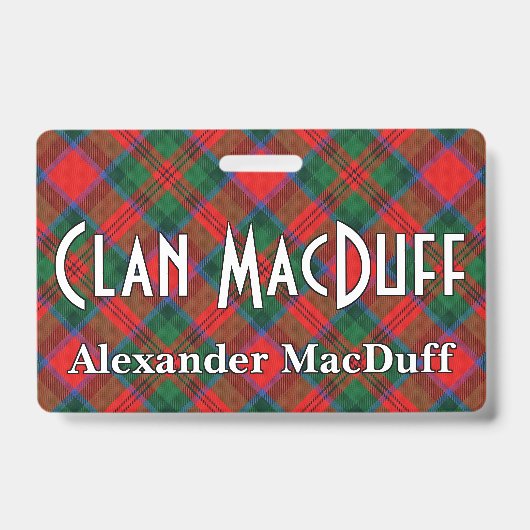 Snappy Clan MacDuff Tartan Badge (Voorzijde)