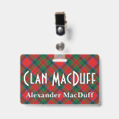 Snappy Clan MacDuff Tartan Badge (Voorzijde met clip)
