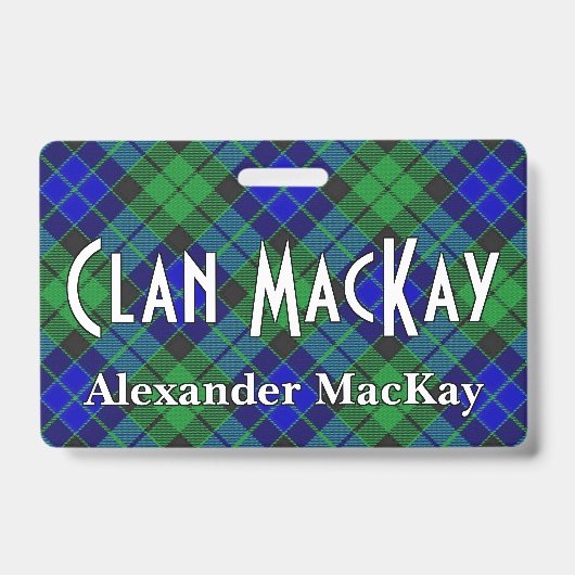 Snappy Clan MacKay Tartan Badge (Voorzijde)