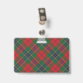 Snappy Clan MacLean Red Tartan Badge (Achterkant met clip)