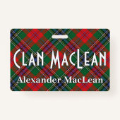 Snappy Clan MacLean Red Tartan Badge (Voorkant)