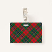 Snappy Clan MacLean Red Tartan Badge (Achterkant met clip)