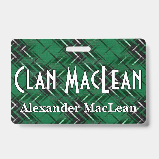 Snappy Clan MacLean Tartan Badge (Voorzijde)