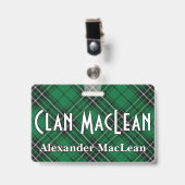 Snappy Clan MacLean Tartan Badge (Voorzijde met clip)