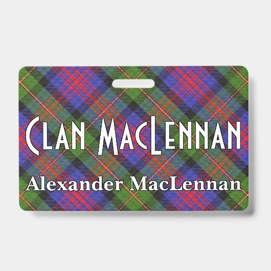 Snappy Clan MacLennan Tartan Badge (Voorzijde)