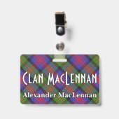 Snappy Clan MacLennan Tartan Badge (Voorzijde met clip)