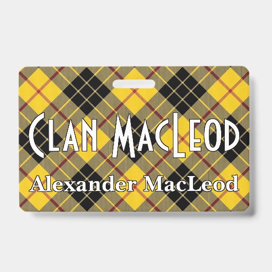 Snappy Clan MacLeod van Lewis Tartan Badge (Voorzijde)