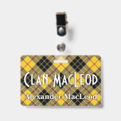 Snappy Clan MacLeod van Lewis Tartan Badge (Voorzijde met clip)