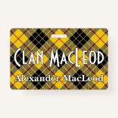 Snappy Clan MacLeod van Lewis Tartan Badge (Voorkant)