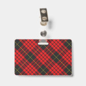 Snappy Clan MacQueen Tartan Badge (Achterkant met clip)