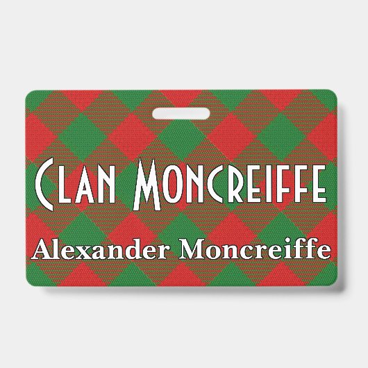 Snappy Clan Moncreiffe Tartan Badge (Voorzijde)