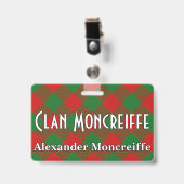Snappy Clan Moncreiffe Tartan Badge (Voorzijde met clip)