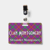 Snappy Clan Montgomery Tartan Badge (Voorzijde met clip)