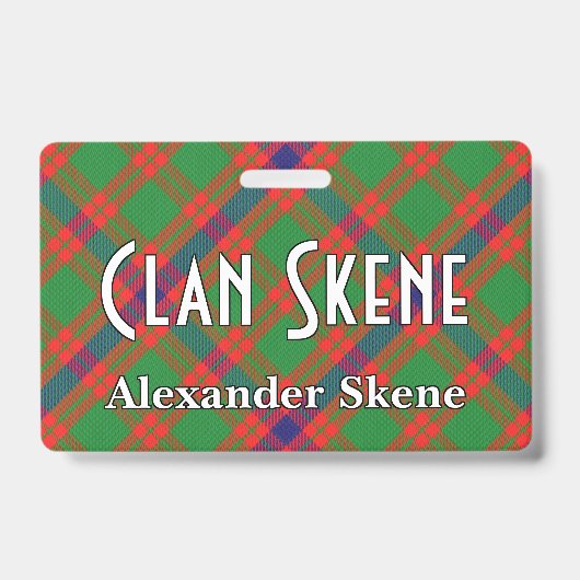 Snappy Clan Skene Skotse Plaid Badge (Voorzijde)