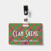 Snappy Clan Skene Skotse Plaid Badge (Voorzijde met clip)