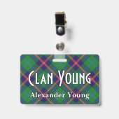 Snappy Clan Young Tartan Badge (Voorzijde met clip)