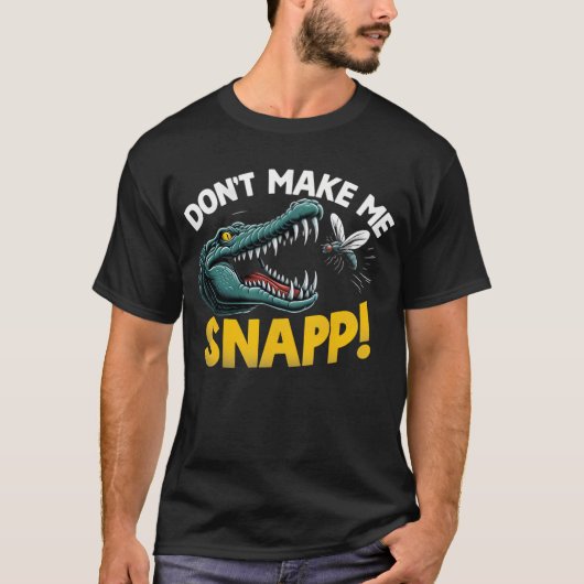 Snappy Croc Funny Warning T-shirt (Voorkant)