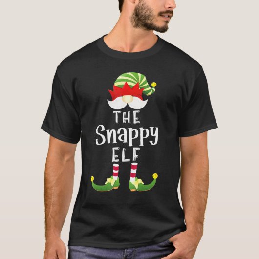 Snappy Elf Groep Kerst Pyjama Party T-shirt (Voorkant)