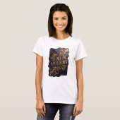Snappy Gold GEEN EXCUSES Slogan T-shirt (Voorkant volledig)