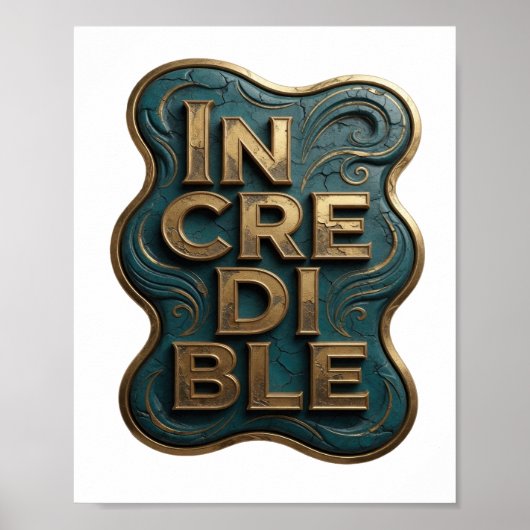 Snappy Gold INCREDIBLE 3D Tekst Kunst Poster (Voorkant)