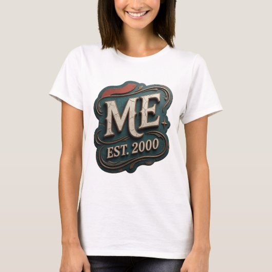Snappy Gold ME EST 2000 Statement Design T-shirt (Voorkant)