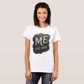 Snappy Gold ME EST 2000 Statement Design T-shirt (Voorkant volledig)