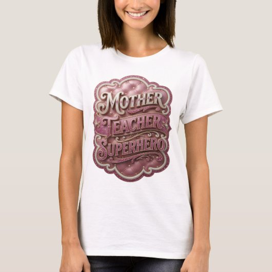 Snappy Gold MOTHER LERAAR SUPERHELD T-shirt (Voorkant)