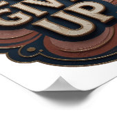 Snappy Gold NOOIT OPGEVEN Poster (Hoek)