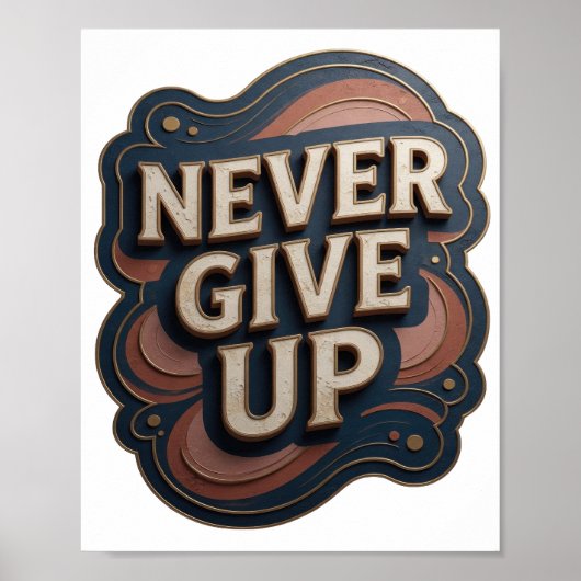 Snappy Gold NOOIT OPGEVEN Poster (Voorkant)