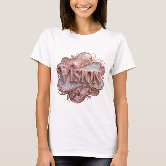 Snappy Gold VISION 3D Tekst Kunst T-shirt (Voorkant)