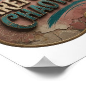 Snappy Gold ZORGvuldig CHAOTISCHE 3D-tekstkunst Poster (Hoek)