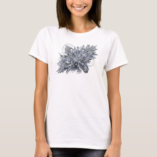 Snappy Gray ABSTRACT ART Statement T-shirt (Voorkant)