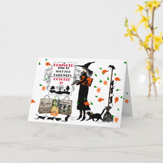 Snappy Halloween Kaart (Gele Bloem)