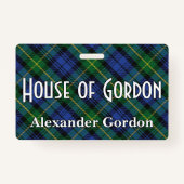 Snappy House of Gordon Tartan Badge (Voorkant)