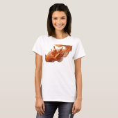 Snappy Orange ABSTRACT ART Statement T-shirt v2 (Voorkant volledig)