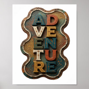 Snappy Orange AVONTUUR Statement Design Poster