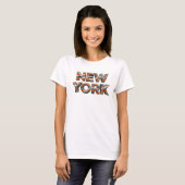 Snappy Orange NEW YORK Custom T-shirt (Voorkant volledig)