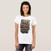 Snappy Orange RESPECT Print T-shirt (Voorkant volledig)