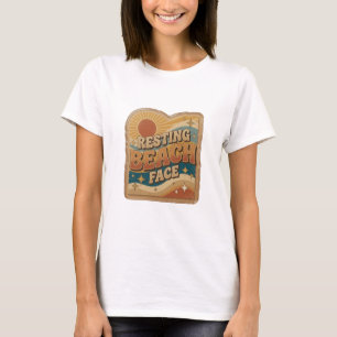 Snappy Orange RESTING BEACH FACE Grafisch T-shirt