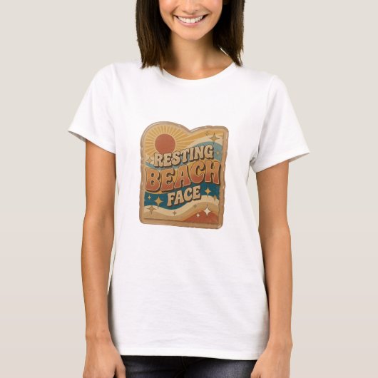 Snappy Orange RESTING BEACH FACE Grafisch T-shirt (Voorkant)